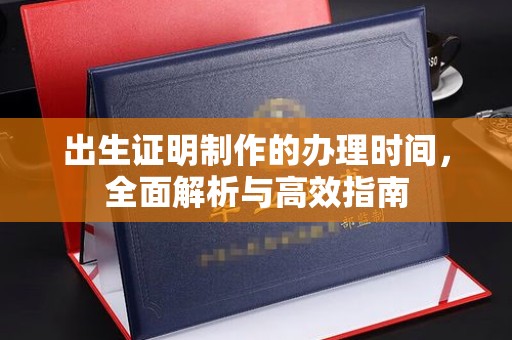 六枝出生证明制作的办理时间，全面解析与高效指南