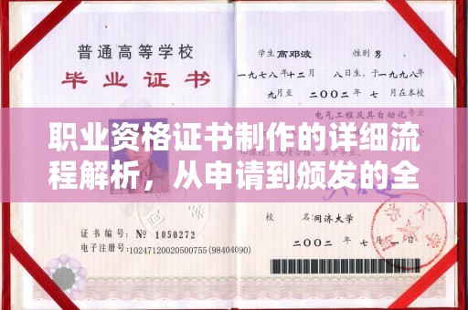 六枝职业资格证书制作的详细流程解析，从申请到颁发的全方位指南