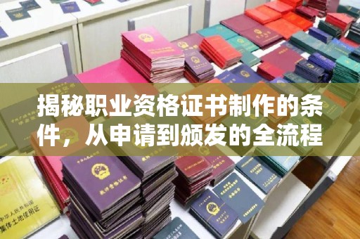 六枝揭秘职业资格证书制作的条件，从申请到颁发的全流程解析
