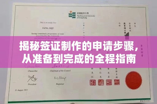 六枝揭秘签证制作的申请步骤，从准备到完成的全程指南